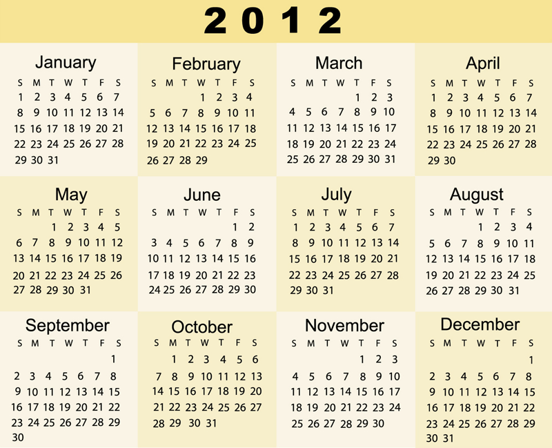 Kalender dan Hari Libur Nasional di Tahun 2012  AIRHUJAN 